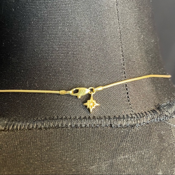 SOLD Citrine and Diamond Gold Necklace - Picture 8 of 9